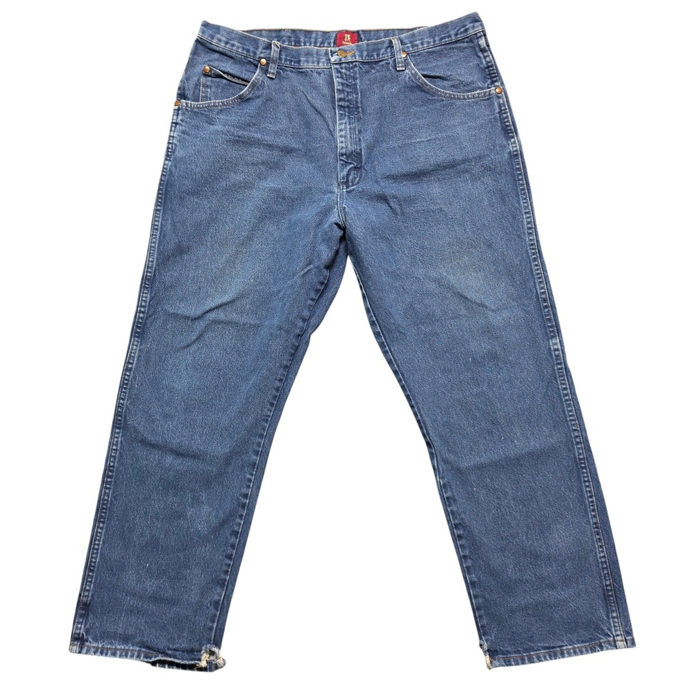 Grunge Vintage Vibe Relaxed Fit Denim Jeans Mens 40x30 Blue Wrangler 31MWZPW